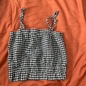 Gingham Cropped Tank Top